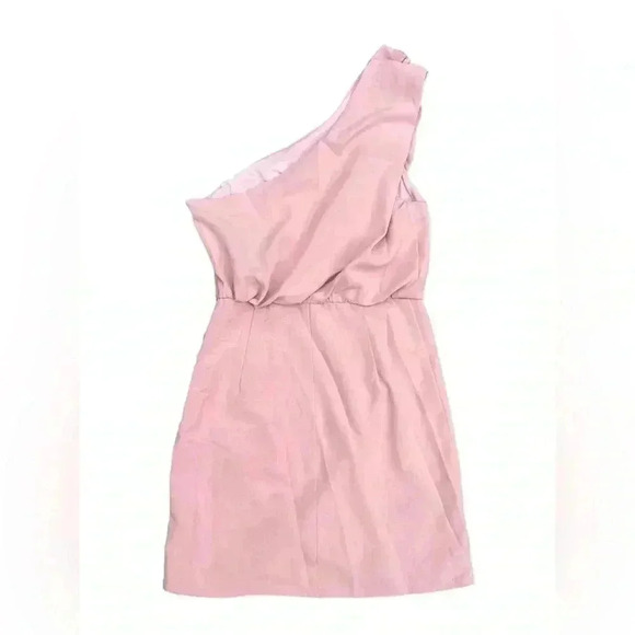 DO+BE One Shoulder Blush Pink Mini Dress. Size Small. - Picture 4 of 6